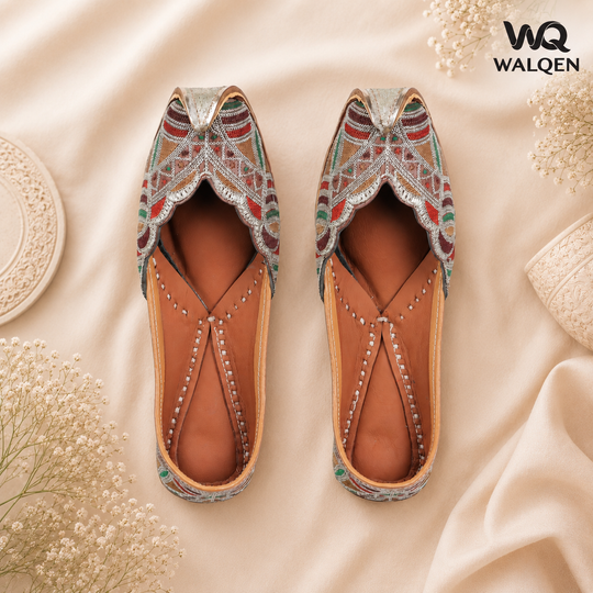 Rajwada Jaal Handcrafted Punjabi Jutti for Women