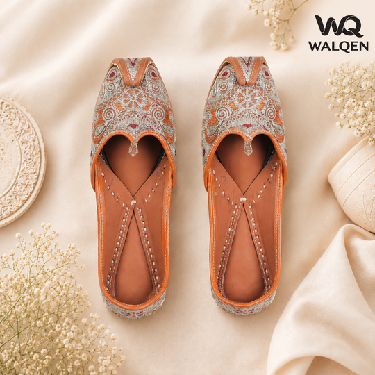 Heritage Handcrafted Leather Punjabi Jutti for Women