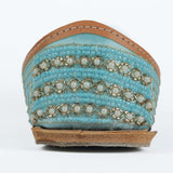 Aqua Hues Handcrafted Pearl Embellished Punjabi Jutti