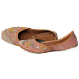 Blush Pearl Velvet Punjabi Jutti