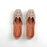 Cutwork Multicolor Zari Punjabi Leather Jutti