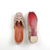 Cutwork Multicolor Zari Punjabi Leather Jutti