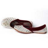 Golden White Handcrafted Punjabi Jutti