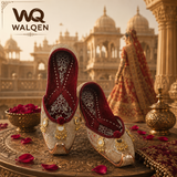 Golden Zari Handcrafted Punjabi Leather Jutti