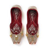 Golden Zari Handcrafted Punjabi Leather Jutti