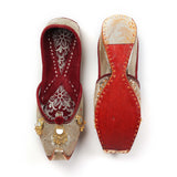 Golden Zari Handcrafted Punjabi Leather Jutti