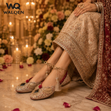 Golden Zari Tassel Jutti With Accessories