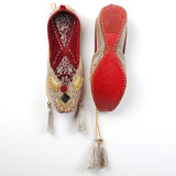 Golden Zari Tassel Jutti With Accessories