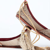 Golden Zari Tassel Jutti With Accessories