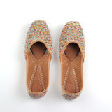 Multicolor Beads Handcrafted Punjabi Jutti