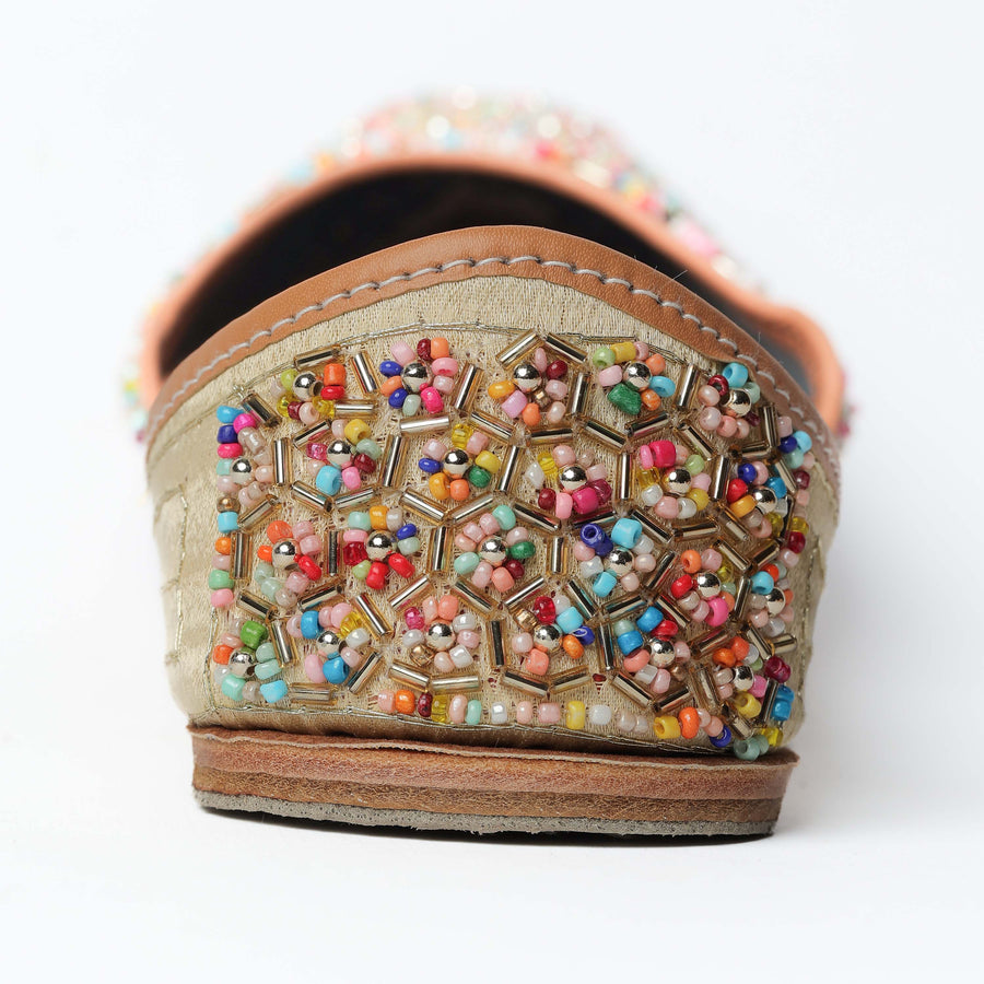 Multicolor Beads Handcrafted Punjabi Jutti