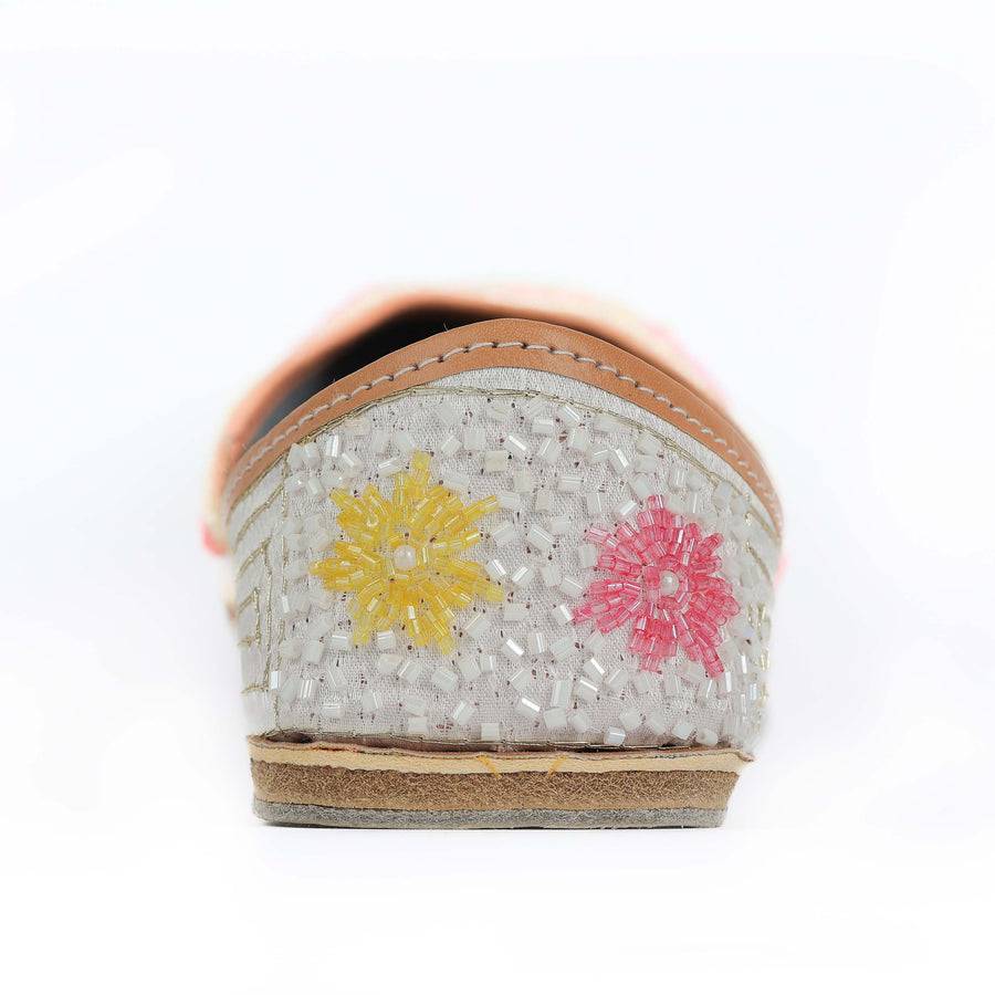 Multicolor Beads Work Handcrafted Punjabi Jutti