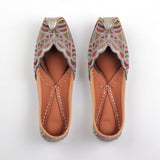 Multicolor Jaal Punjabi Leather Jutti