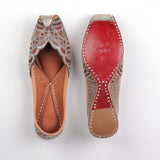 Multicolor Jaal Punjabi Leather Jutti