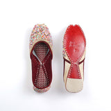 Multicolor Pearl Punjabi Jutti