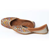 Multicolor Sequin Work Punjabi Jutti