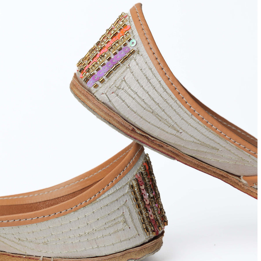 Multicolor Sequin Work Punjabi Jutti