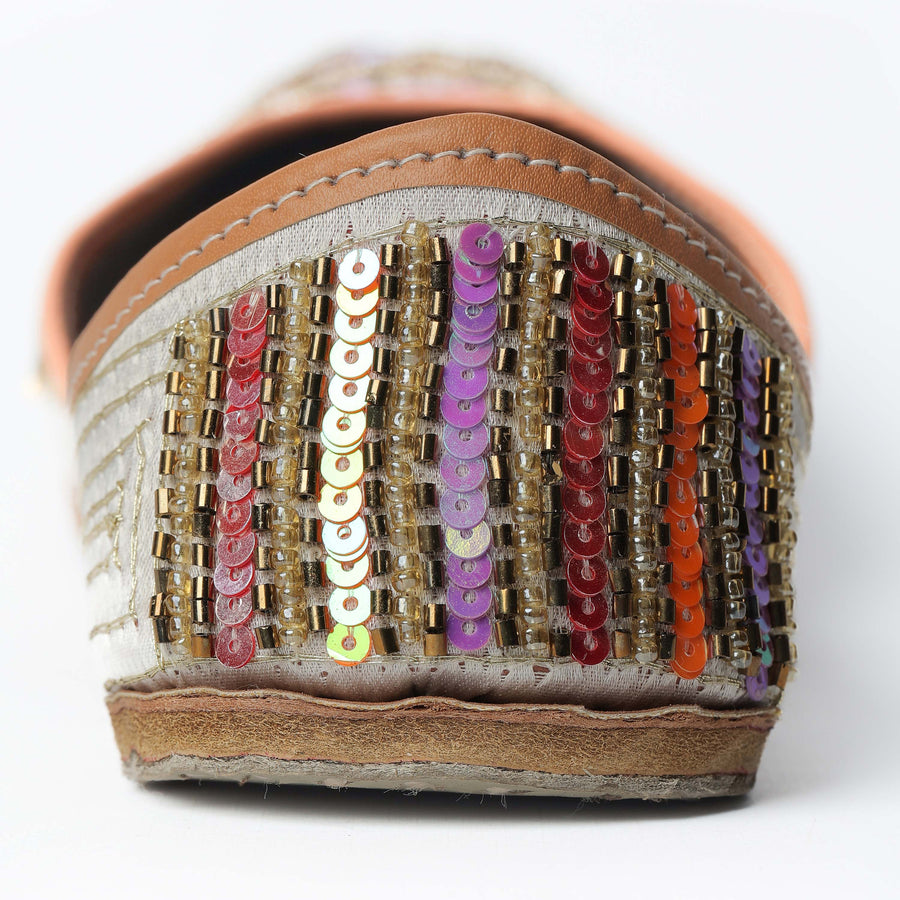 Multicolor Sequin Work Punjabi Jutti