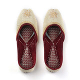 Off White Pearl with Hint of Dabka Work Punjabi Jutti