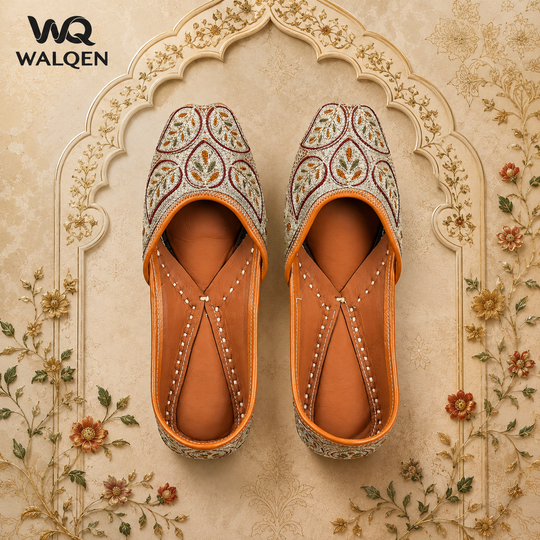 Paisley Design Zari Punjabi Jutti