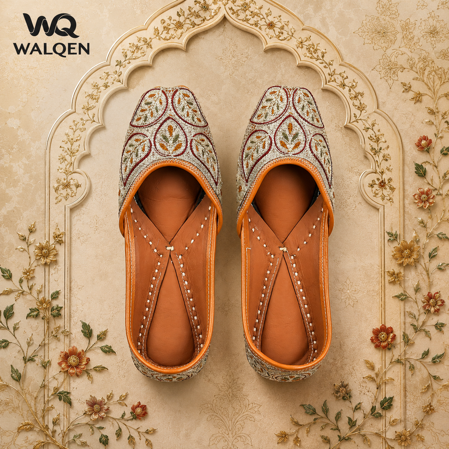 Paisley Design Zari Punjabi Jutti