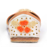 Pearl Blossom Handcrafted Floral Embellished Punjabi Jutti