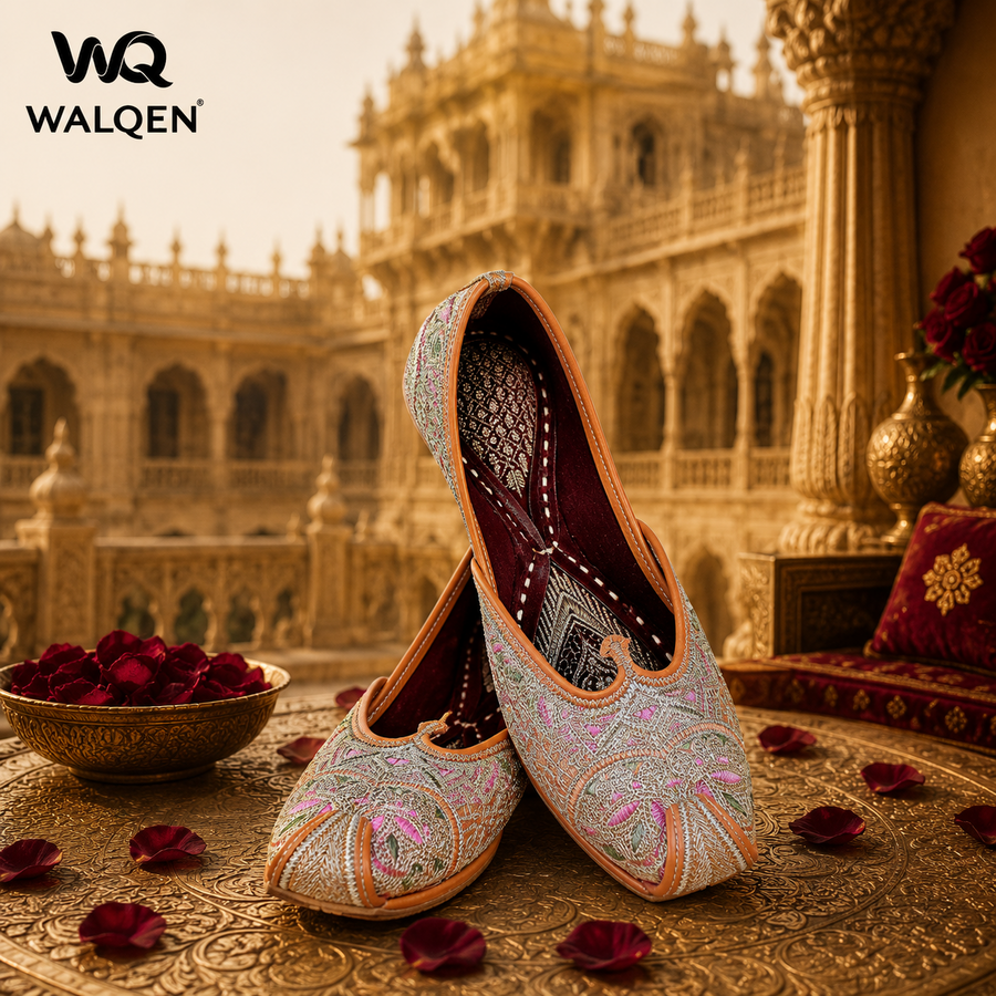 Pink Zari Heritage Punjabi Jutti