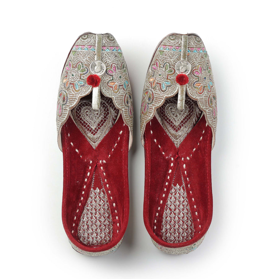 Silver Zari Ginni Royal Punjabi Jutti