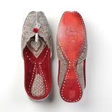 Silver Zari Ginni Royal Punjabi Jutti