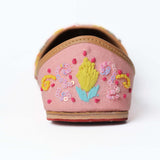 Thread Work Pink Punjabi Jutti