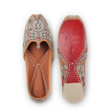 Zari Blossom Tilla Punjabi Leather Jutti