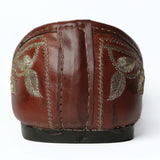 Zari Embroidery Brown Punjabi Jutti